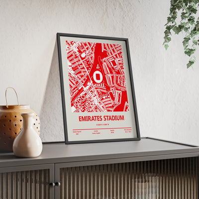 Emirates Stadium Arsenal stadium architectural map poster