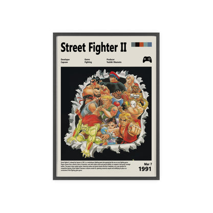 Street Fighter II 1991 - Video Game Info minimalist Poster