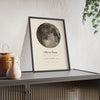 Custom baby birth stats moon phase print with name, date, time and weight