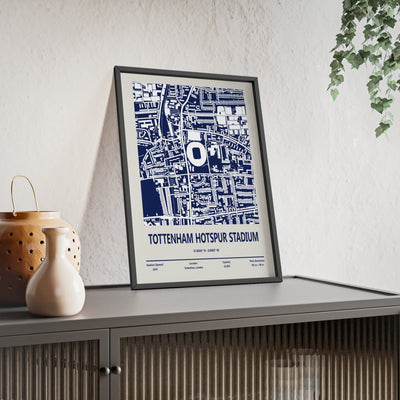 Tottenham Hotspur Stadium architectural map poster