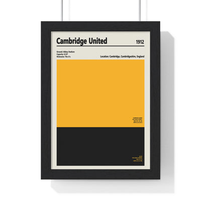 Cambridge United colour swatch print in amber and black