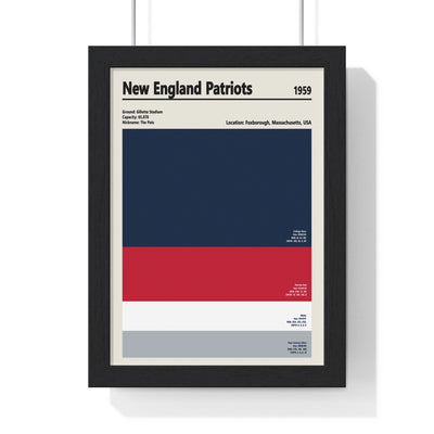 New England Patriots colour swatch wall art print