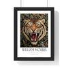 11x14-01 poster framed in black wood frame on white wall
