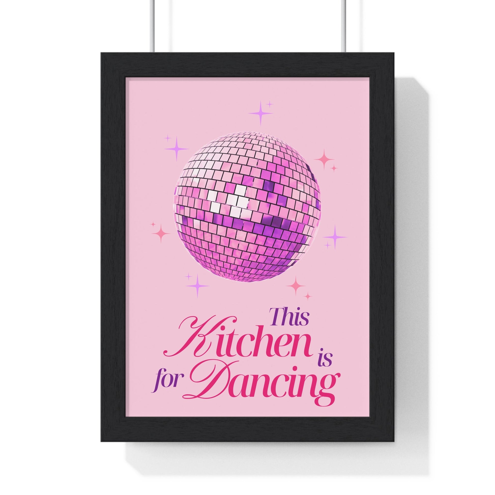 Framed Pink Disco Kitchen Print This Kitchen is for Dancing print