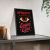 Framed Eager Eyes Lyric Print poster