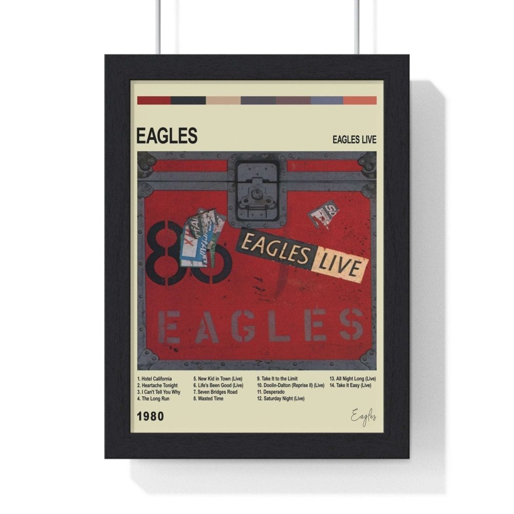 Eagles Collection Album Poster - Poster Kingz - A5 (unframed) - Eagles Live - Vintage - album_poster