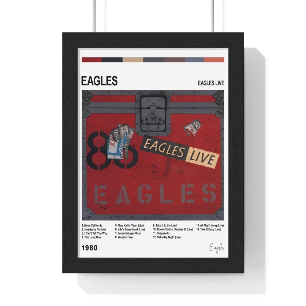 Eagles Collection Album Poster - Poster Kingz - A5 (unframed) - Eagles Live - White - album_poster