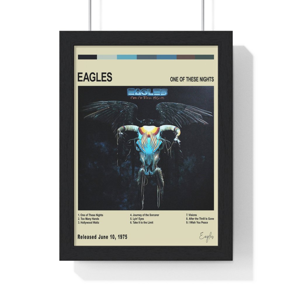 Eagles Collection Album Poster - Poster Kingz - A5 (unframed) - One Of These Nights - Vintage - album_poster