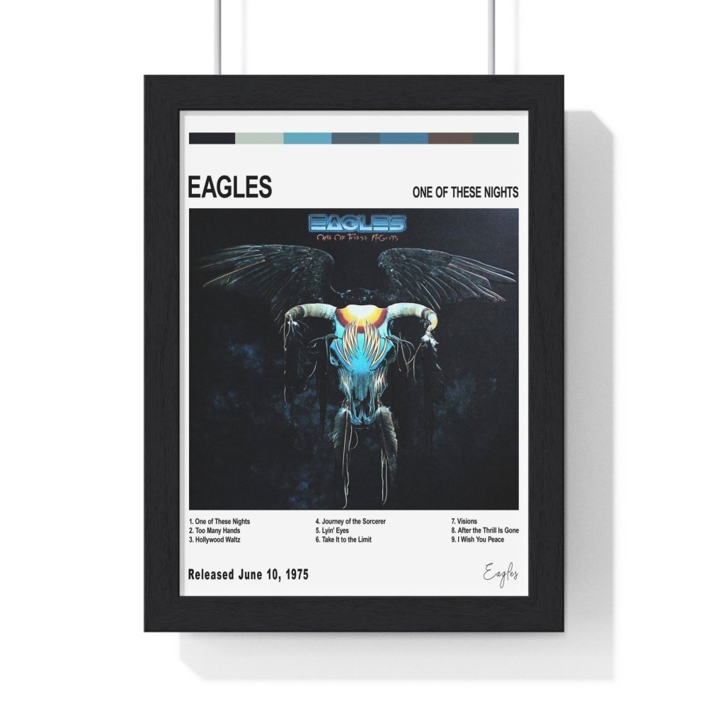 Eagles Collection Album Poster - Poster Kingz - A5 (unframed) - One Of These Nights - White - album_poster