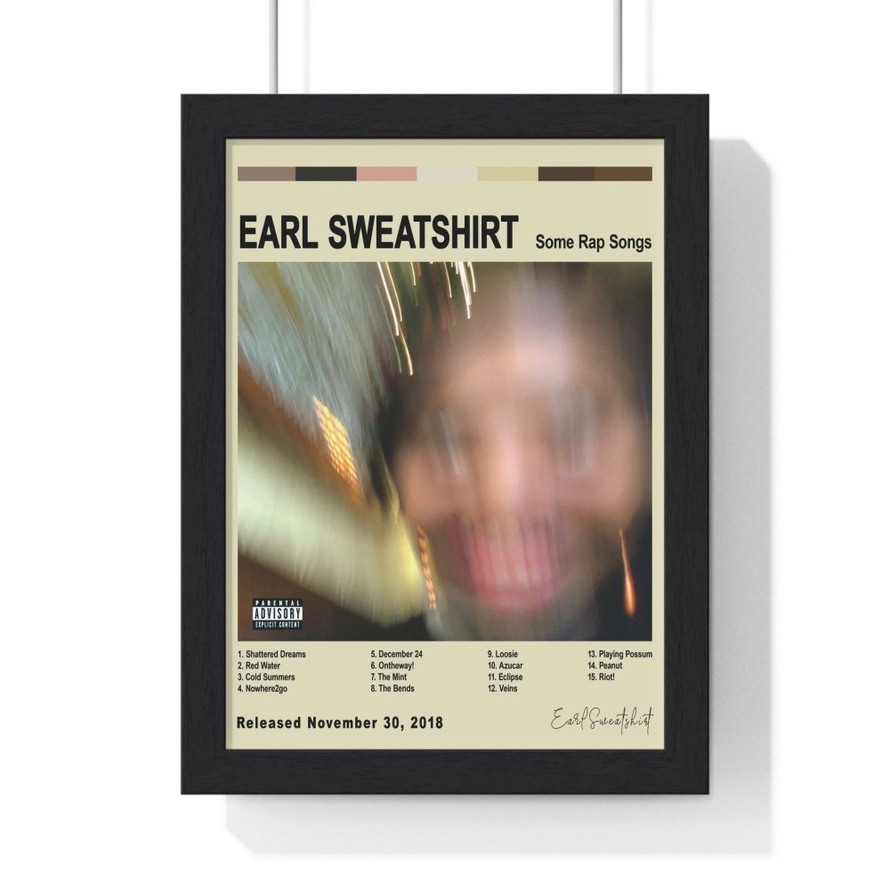 Earl Sweatshirt - Some Rap Songs Album Cover Poster - Poster Kingz - A5 (unframed) - Vintage - 