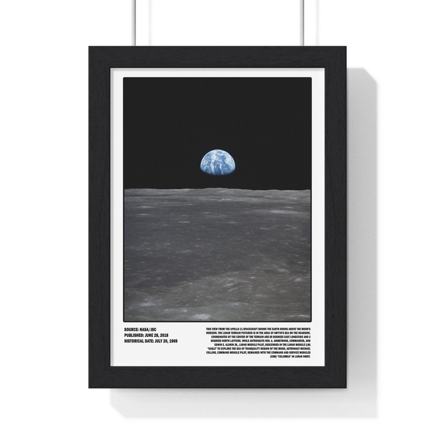 Earthrise Apollo 11 Moon Poster | NASA Space Print - Poster Kingz - A5 (unframed) - 