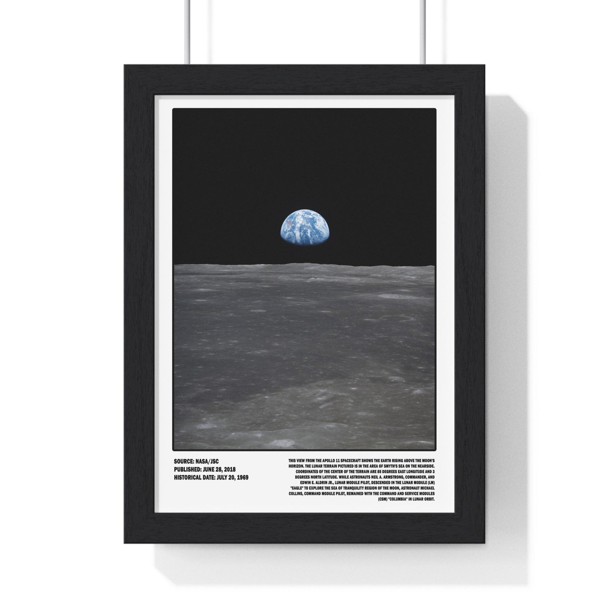 Earthrise Apollo 11 Moon Poster | NASA Space Print - Poster Kingz - A5 (unframed) - 