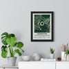 Edgbaston map print framed on a living room wall