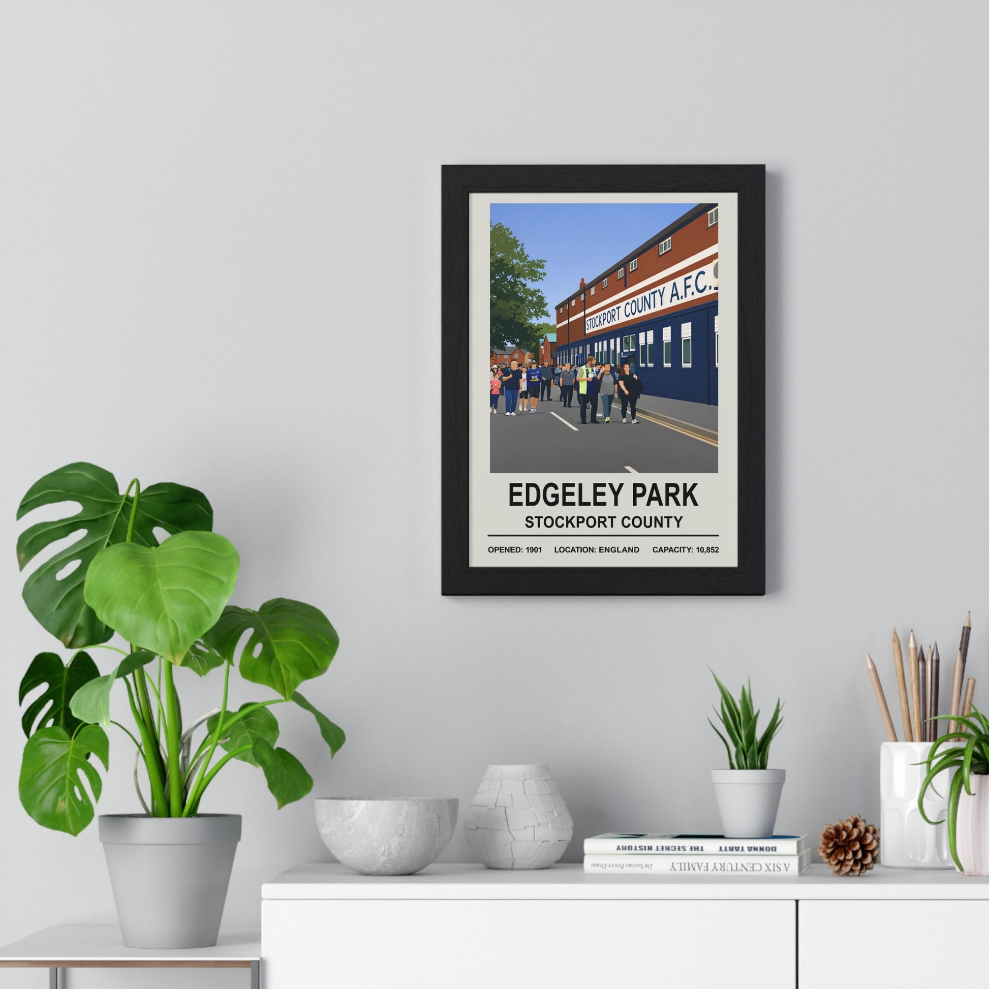 Framed Edgeley Park Stadium Stockport County poster