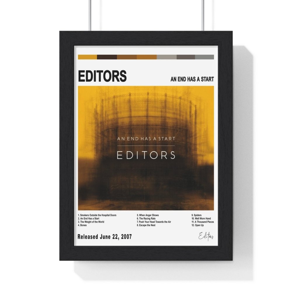 Editors - An End Has a Start Album Cover Poster - Poster Kingz - A5 (unframed) - White - 