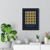 Eight-Point Star print framed on a living room wall