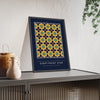 Eight-Point Star print framed and leaning on a sideboard