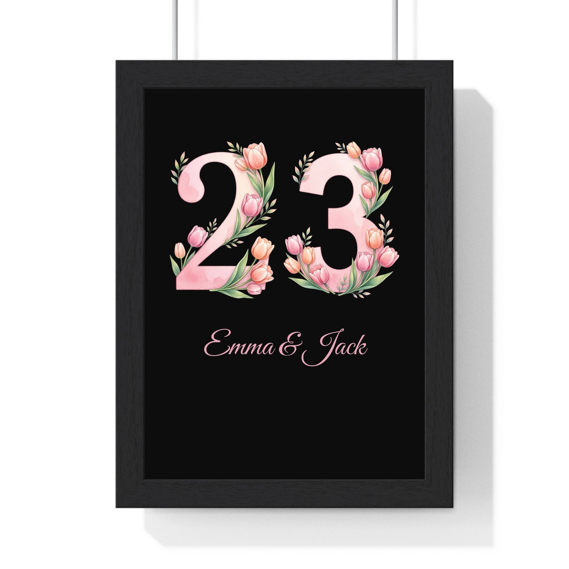 Personalised Floral Initial Print | Tulip Letter & Name Wall Art | Personalised Gift