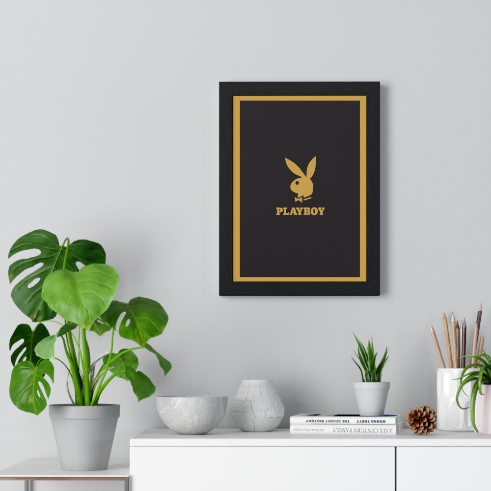 Elegant Playboy Logo Gold Poster - Poster Kingz