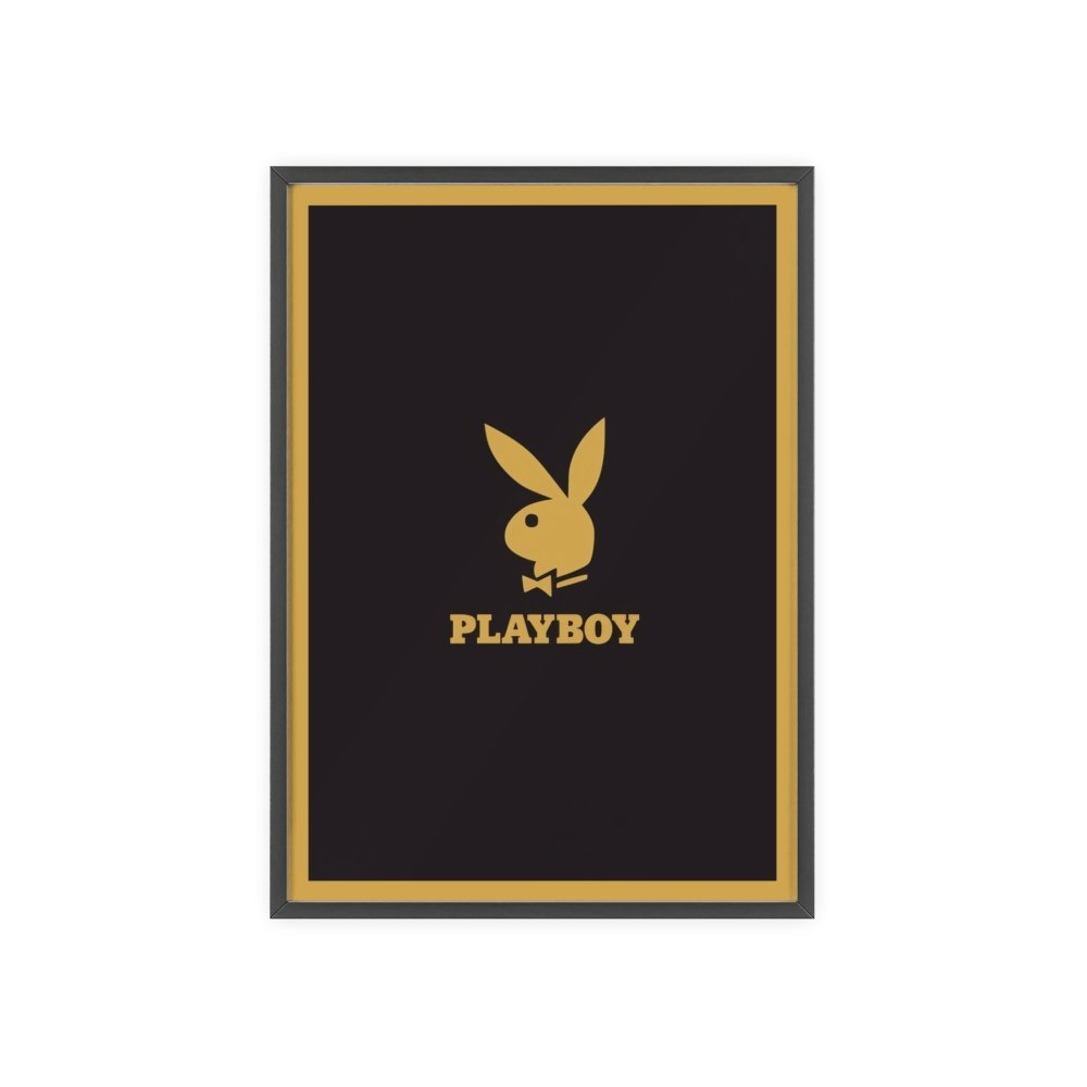 Elegant Playboy Logo Gold Poster - Poster Kingz