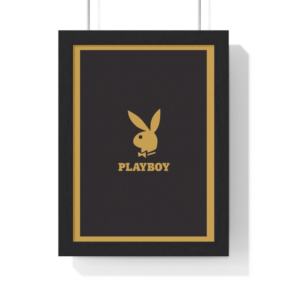 Elegant Playboy Logo Gold Poster - Poster Kingz