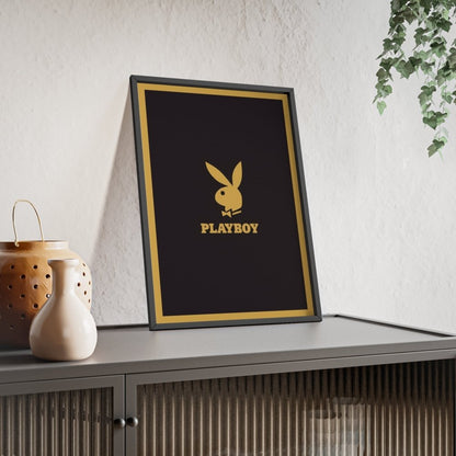 Elegant Playboy Logo Gold Poster - Poster Kingz