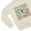 Blue t-shirt with Elf Movie Quotes Christmas Sweater