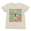 White t-shirt with Elf Movie Quotes Christmas Sweater