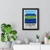 Leeds United Elland Road print framed on a living room wall