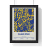 Elland Road Stadium Map Print