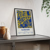 Framed Elland Road Stadium map print