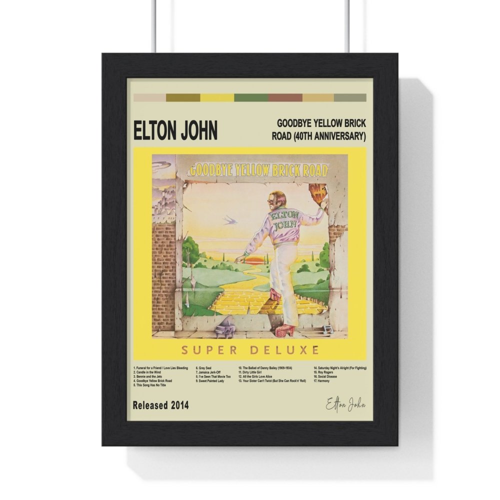 Elton John - Goodbye Yellow Brick Road Album Poster - Poster Kingz