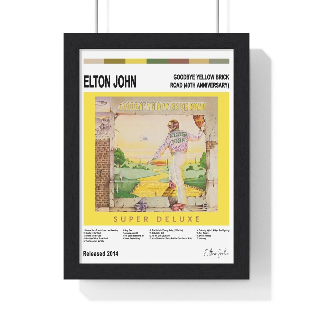 Elton John - Goodbye Yellow Brick Road Album Poster - Poster Kingz