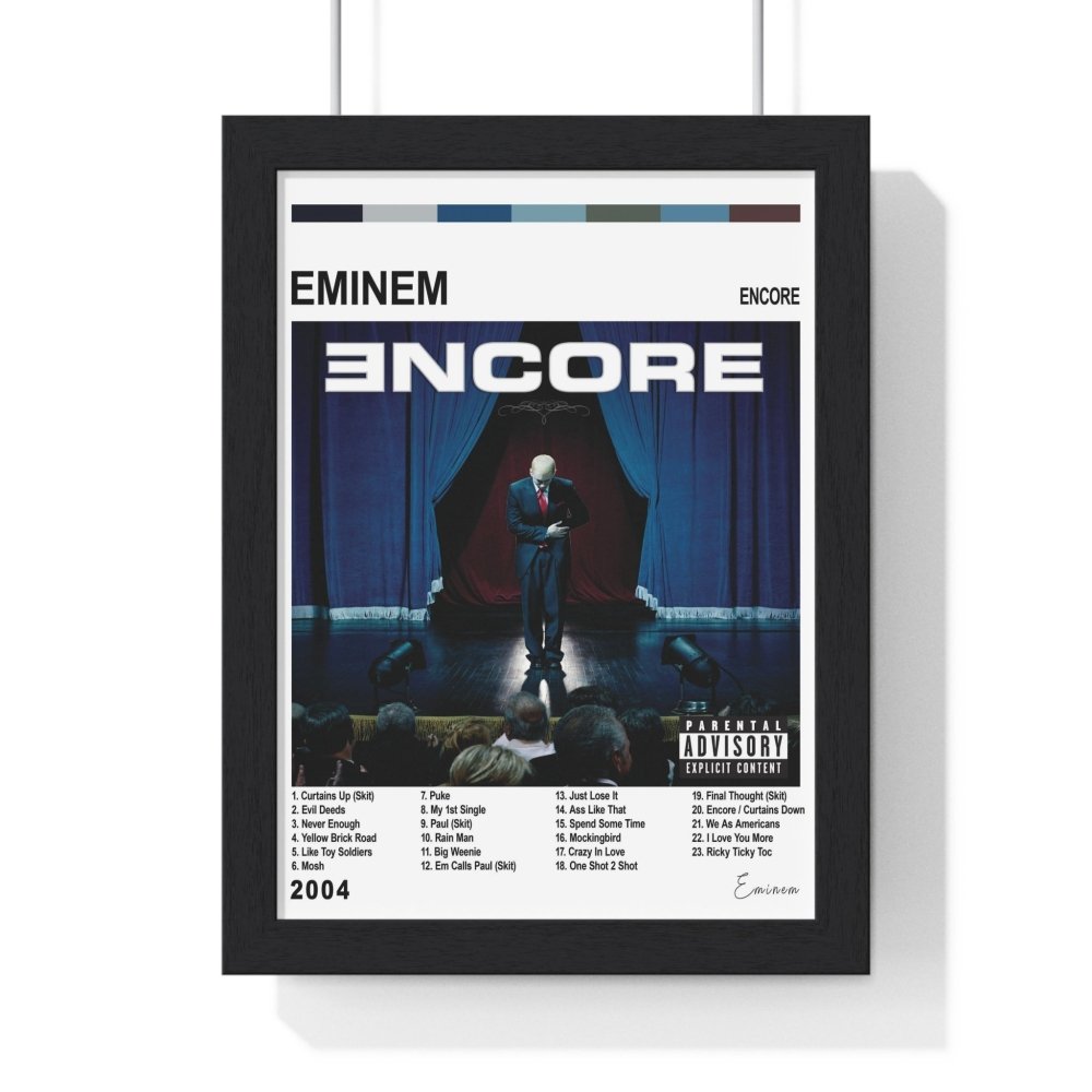 Eminem Album Cover Poster - Poster Kingz - A5 (unframed) - Encore - White - AlbumCover