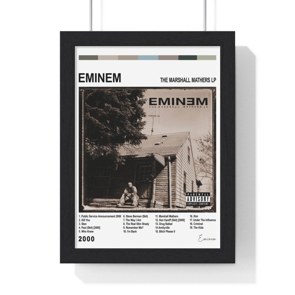 Eminem Album Cover Poster - Poster Kingz - A5 (unframed) - Marshall Mathers LP - White - AlbumCover