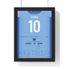 England Lionesses Women's World Cup 2023 Semi-Final Poster - Ella Toone 10 Shirt Print framed in a black frame, ready to hang