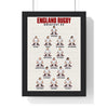 England Rugby Greatest XV print in a black frame