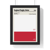 England Rugby Union Colour Swatch Poster
