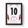England Rugby World Cup Final 2003 Wilkinson 10 print framed in a black frame, ready to hang