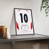 England Rugby World Cup Final 2003 Wilkinson 10 print framed and leaning on a sideboard