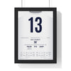 England Women's Rugby World Cup Final 2014 Poster - Emily Scarratt 13 Shirt Print framed in a black frame, ready to hang