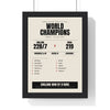 England Women's World Cup 2017 Winners print framed in a black frame, ready to hang