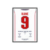 England World Cup 2026 Kane 9 poster framed print