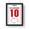 England World Cup Last 16 2026 Bellingham 10 framed football poster print