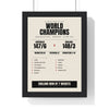 England World Twenty20 2010 Winners print framed in a black frame, ready to hang