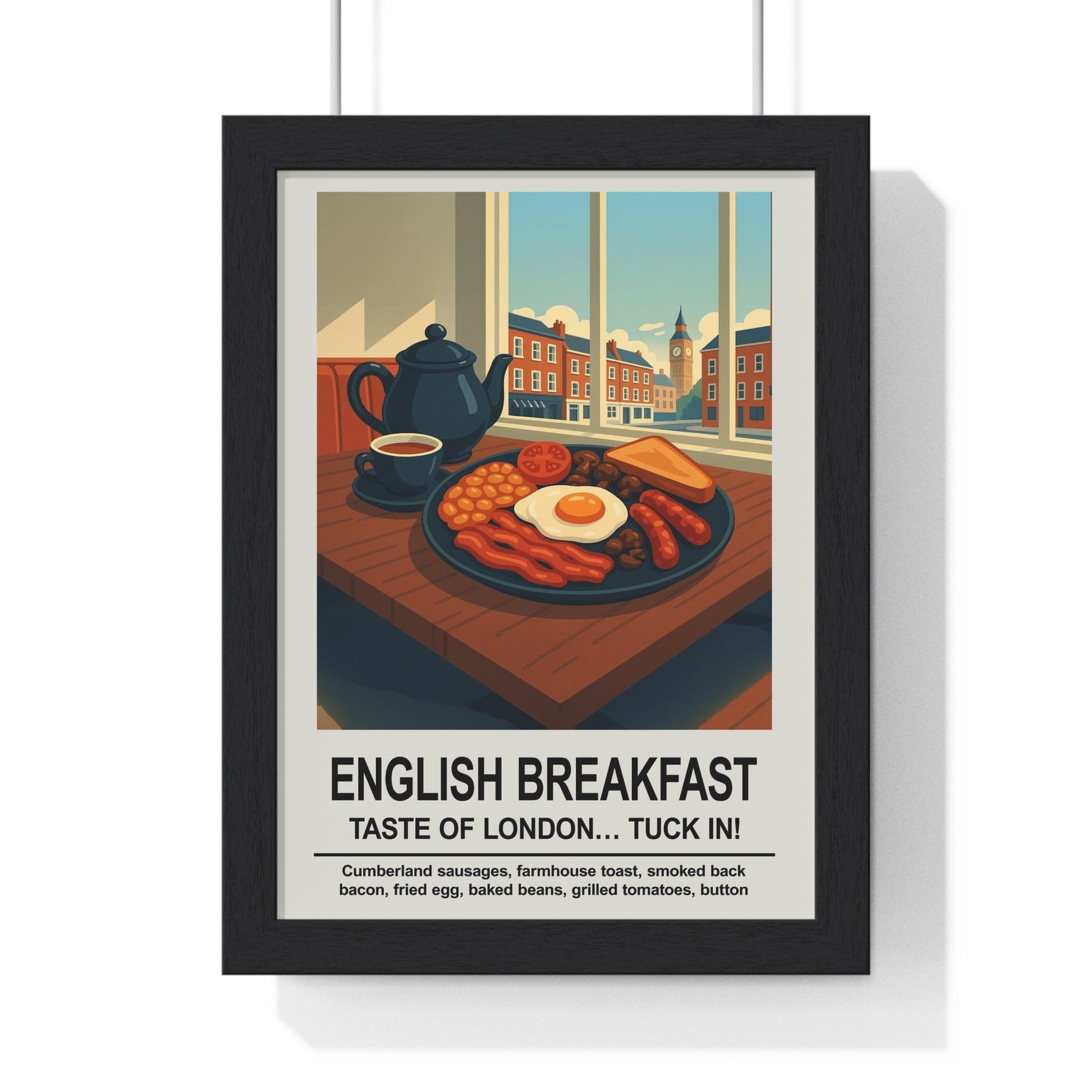Framed English Breakfast - London Kitchen & Dining Room Print print