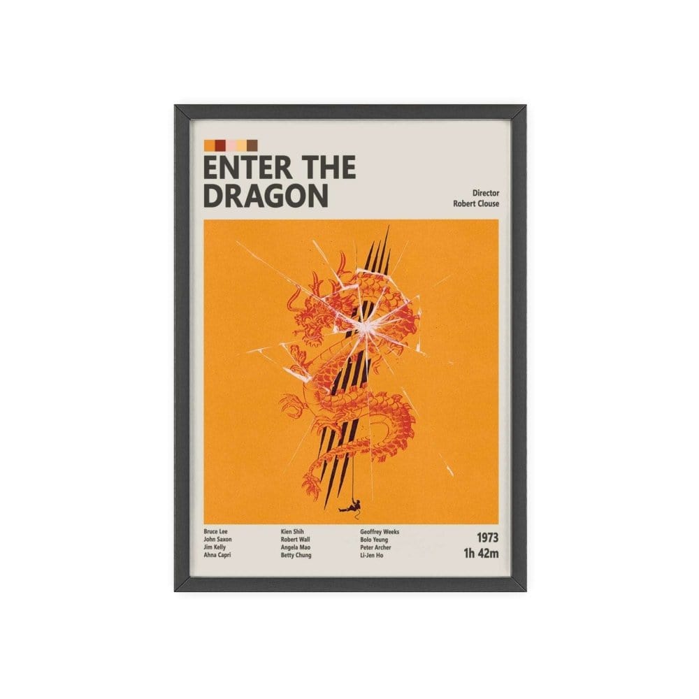 Enter the Dragon Movie Poster – Bruce Lee’s Martial Arts Classic Art Print - Poster Kingz - A5 (unframed) - 