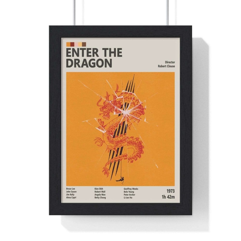 Enter the Dragon Movie Poster – Bruce Lee’s Martial Arts Classic Art Print - Poster Kingz - A5 (unframed) - 