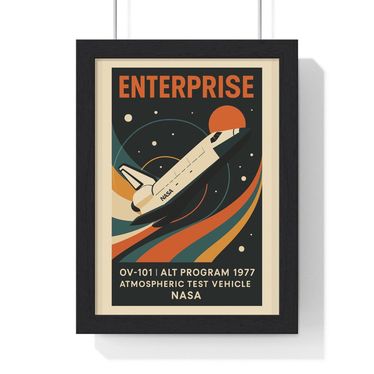 Framed Enterprise NASA Shuttle poster