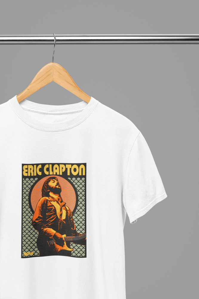 Eric Clapton T-Shirt/Sweatshirt - Poster Kingz - S - Design 1 T-Shirt - White